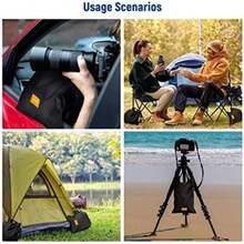 NEEWER Bolsa de Arena para Fotografía de Mano Plegable de 15,5" x 9,4", Correa para Hombro, Saco de Poliéster Resistente, Puf, para Soporte de Lente de Cámara y Soportes de Luz(default) - Multicolor - Ver 7