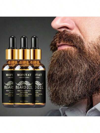 30ml Aceite Con Biotina Y Cafeína Para Crecimiento De Barba/3pcs