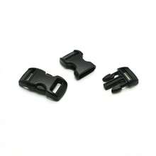 10pcs Black 0.1cm Inner Diameter Plastic Buckles, POM Buckles, Pet Leash Buckles, Wrist Strap Accessories - Black - View 3