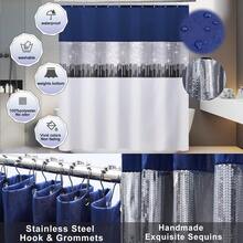 YESagoodShop Bathroom Set Black Trash Can  9 Piece Decor Toothbrush Holder Cup Lotion Dispenser Tray Soap Dish Toilet Brush Qtip 1763699629789 - 沐浴套裝+浴簾+浴墊 - 查看 3