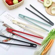 2pcs Silicone Food Tongs, V-Shaped Steak Clamp, All-Inclusive Barbecue Tongs For Buffet, Grilling, Bread - Multicolor - View 5