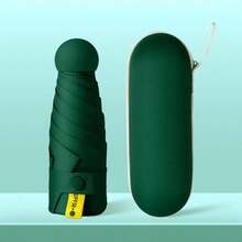 1 Stück/6/8 Knochen kompakter Mini-Regenschirm - wasserdicht, tragbar, leicht, UV-Schutz, windfest, einfach zu tragen, Faltdesign mit Tragetasche - perfekt für Outdoor-Aktivitäten, Reisen und den täglichen Gebrauch