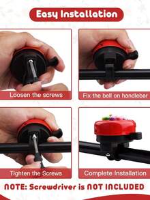 Aluminum Bicycle Bell, Crisp And Loud Sound, Flower Bicycle Bell Warning Bell, Suitable For Bicycle, Scooter - Multicolor - View 5