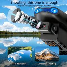 E99 Pro Drone With Screen, Dual 4K HD Cameras, Entry-Level Drone, Headless Mode, Brushless Motor& Obstacle Avoidance, One-Click Taking-Off And Landing, RGB Night Flight LED Lights, Easy To Operate, Best For Beginners, 360° Stunting, Altitude Holding, Real-Time Version Transimission, Perfect For Sceneries Recording, Daily Recording, Best Gift For Birthday, Holiday, Indoor&Outdoor Use, Beginner Drone - 黑色 - 查看 2