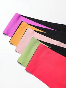 5条装 女士低腰性感V型拼色丁字裤 - 彩色 - 查看 7