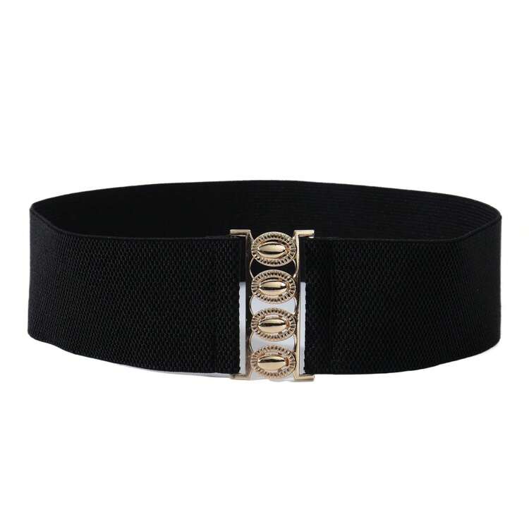 2 piezas Cinturón elástico de cintura sólida, diseño ancho, adecuado para que las mujeres lo usen en verano, otoño y de vuelta a la escuela - Multicolor - Añade 13
