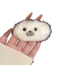 Cute Plush Seal Hair Clips, Super Cute And Simple Girl's Hair Accessories, Side Duckbill Clip Broken Hair Bangs Hair Accessories, Hair Clips - 絨毛海豹1個 - 查看 7