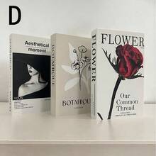 3pcs Minimalist Fashion Faux Book Decor, Folding Style Decorative Books, Cafe Decor, Showroom Tabletop Fake Books, Prop Books For Showroom Photography