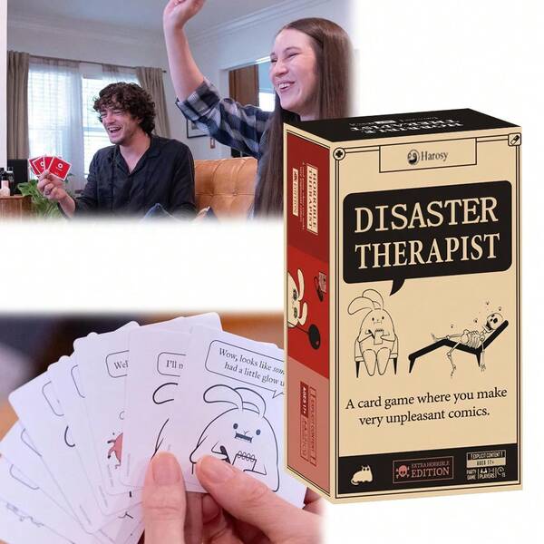 Cat Horrible Therapist, Adult Party Card Game For 3-8 Players For Family Game Night And Social Fun Ages 17+ - Party Games & Family Game Night, Hilarious Cooperative Card Game