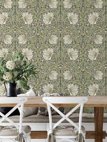 William Morris Retro Floral Self-Adhesive Wallpaper; Floral Pattern, Durable Waterproof Vinyl Material, Suitable For Room Decor And Furniture Renovation, Easy To Install, Versatile Use - Multicolor - View 4
