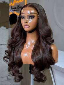 200% Density HD Lace Front Glueless Wigs Brazilian Human Virgin Hair, Body Wave 13x6 13*4 4*4 5x5 Pre-Plucked Chocolate Brown Undetectable Lace Closure Cheap Affordable Wig, Pre-Cut Lace For Wig Beginner, 4# Colored High Temperature Resistant Fiber Synthetic Wig For Women 10-14inch Bob Wig - Brown - View 3