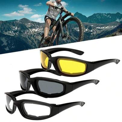 1 Pair Motorcycle Sports Goggles, Anti-Wind Protective Glasses, Clear Sports Eyewear, Cycling Glasses