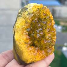 Stonehaven Spesimen Mineral Gugusan Kristal Citrine Alami, Untuk Meditasi dan Penyeimbangan Chakra, Gugusan Kristal Citrine Dekoratif Feng Shui, Melambangkan Kekayaan - Kuning - View 14