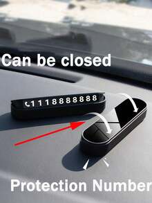 1件装汽车造型临时停车卡电话号码卡牌电话号码停车场停车卡汽车造型汽车配件