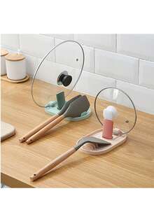 2pcs Modern Compact Pot Lid Holder, Heat-Resistant Kitchen Storage Small Tool, Smooth Edges, Non-Slip Bottom, Suitable For Stove, Can Hold Cooking Spoons, Spatulas, Pot Lids And Utensils, Fashionable Space-Saving, Ideal Accessory For Home Kitchen - Multicolor - View 12