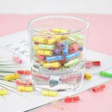 105pcs/Set Message Capsules Heart Pill With Roll Paper Blank Notes Clear Wish Bottle Capsule Emoticon Smile Pills Wedding Valentine's Day Gifts Holiday Message Ceremony Supplies - Multicolor - View 4