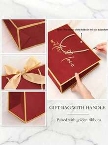 1 pieza Bolsa de regalo con forma de corazón, bolsa de regalo de papel con decoración de lazo, bolsa plegable y ligera, viene con cinta, perfecta para regalos de cumpleaños, bodas, Año Nuevo, Día de San Valentín, aniversarios, Día del Maestro