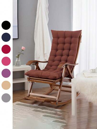 1件装人体工学躺椅垫，摇椅垫，编织坐垫，舒适聚酯纤维背部支撑，网状设计，适合居家、汽车或小屋长时间坐姿 - 不含椅子，一体式高背户外摇椅垫，夏季室内使用