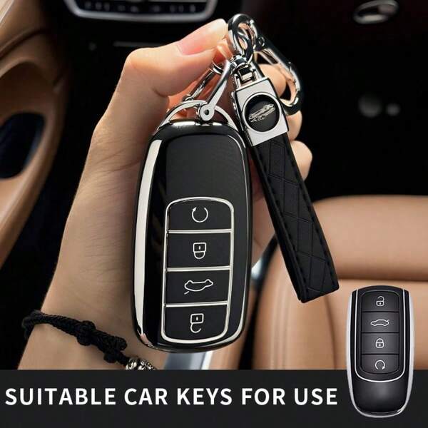 TPU Car Key Protective Case/Keychain Accessory For Chery Tiggo 8 Pro, Tiggo 8 Plus, New Tiggo 5 Plus, Tiggo 7 Pro, Omoda 5