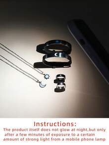 ATLVXJL Bộ 6 món trang sức cặp đôi/tình bạn phát sáng trong bóng tối, vòng tay silicon, nhẫn, trang sức thường ngày thích hợp đeo hàng ngày và làm quà tặng ngày lễ tình nhân - Nhiều màu - Xem 8