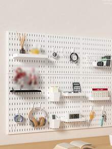 Suporte de Armazenamento Montado na Parede, Adequado para Quarto, Banheiro, Escritório, Dormitório, Sala de Artesanato, Interior de Carro, etc. Pode ser usado para Armazenamento de Banheiro, Instalação DIY sem Perfuração, Também pode ser usado como Suporte de Exibição de Armazenamento de Mesa. - Multicolorido - Visão 2