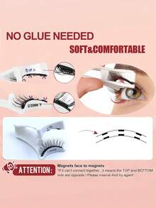 5-Pack Magnetic Eyelashes Set With 1 Applicator - No Glue Needed, Reusable, Natural Look, Multiple Styles, Easy To Wear, Suitable For All Occasions | Eyelash Extension Kit, Practical Christmas Gift - Natural Lashes - View 6