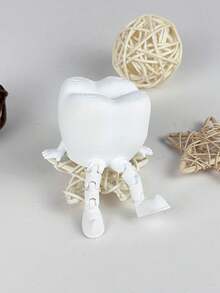 1件装姿势牙齿艺术摆件，桌面牙科模型雕塑，关节可活动，家居装饰，极简汽车装饰，桌面和书架摆件，牙医礼品雕塑