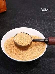 Faridabio 1件装耐用不锈钢咖啡量勺，胡桃木手柄 | 复古量杯，适用于烘焙、精准冲泡咖啡和茶、调制鸡尾酒，厨房配件 - 理想的节日礼物 - 彩色 - 查看 4