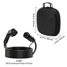 EV Charger Extension Cable, 40Amp 21 Ft J1772 Extension Cord Compatible With 120V-240V SAE J1772 Electric Vehicle Chargers, Level 1/Level 2 IP66 Heavy Duty Car Charging Cable With Carrying Bag - 40A 21ft - 查看 10