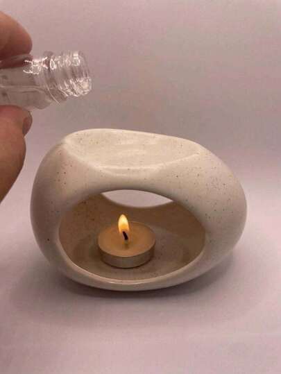 Egg-Shaped Candle Holder, Round Ceramic Aromatherapy Candle Lamp, Suitable For Halloween, Horror, Autumn, Festivals, Holidays, Winter, Room Decor, Gifts, Birthday, Graduation