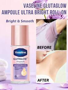Vaseline 凡士林 GlutaGlow 亮白滾珠除臭劑，48小時汗水與異味控制，亮白平滑，即時阻汗，持久清新，冷感按摩塗抹頭，口袋隨身香氛，隱形快乾配方，不黏膩 - Bright & Smooth - 查看 1
