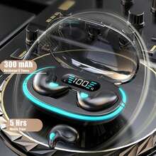 The Ultra-Thin Sleep Wireless Headphones Are Compact And Portable In-Ear Headphones With Intelligent Noise Cancellation And Super Standby Wireless Headphones, Suitable For Android-Compatible Apple Mobile Phone Gaming Headphones - 黑色 - 查看 5