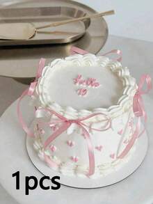 10/20pcs Ribbon Bow Cake Decorations, Silk Cake Skirt, Graduation Cake Toppers, Birthday Party Table Decorations,Birthday Cake Topper Balletcore Birthday Cake Topper Black Bow Ribbon Cake Decoration For Birthday Shower Wedding Party - Multicolor - View 18
