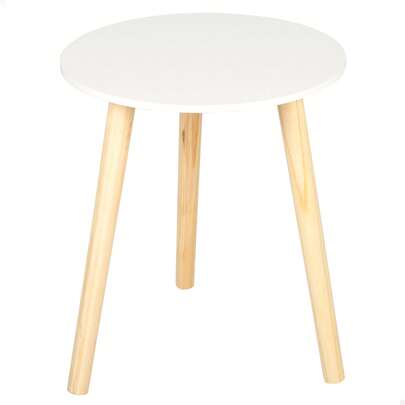 Max Home Table d'appoint ronde, 35 x 40 cm, poids maximum 5 kg, ronde, effet marbre, pieds en bois naturel noir, design moderne, pour salon, chambre, entrée, minimaliste ✅ Livraison en 24/48h en Espagne continentale