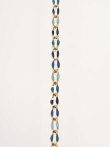 1m Cadena de joyería de acero inoxidable esmaltada, cadena con forma de labios esmaltada por ambos lados, cadena ovalada esmaltada, para hacer joyería, decoración de zapatos, bolsos y ropa - Multicolor - Ver 20