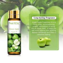 1pc 10ml/0.33fl.Oz Fragrance Oil Perfume Scent, Fruit Scent Essential Oils With Dropper PHATOIL Coconut& Vanilla Bubble Gum Sea Breeze Parma Violet Orange Blossom Freesia Marshmallow Apple Mango Strawberry Cherry Coconut Litchi Peach Pineapple