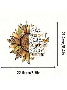 1/2/3pcs Sunflower Butterfly Pastoral Iron On Transfers Patches Heat Transfer Iron Patches Heat Transfer Stickers For DIY Art Craft Clothing Fabric Decor - Multicolor - View 11