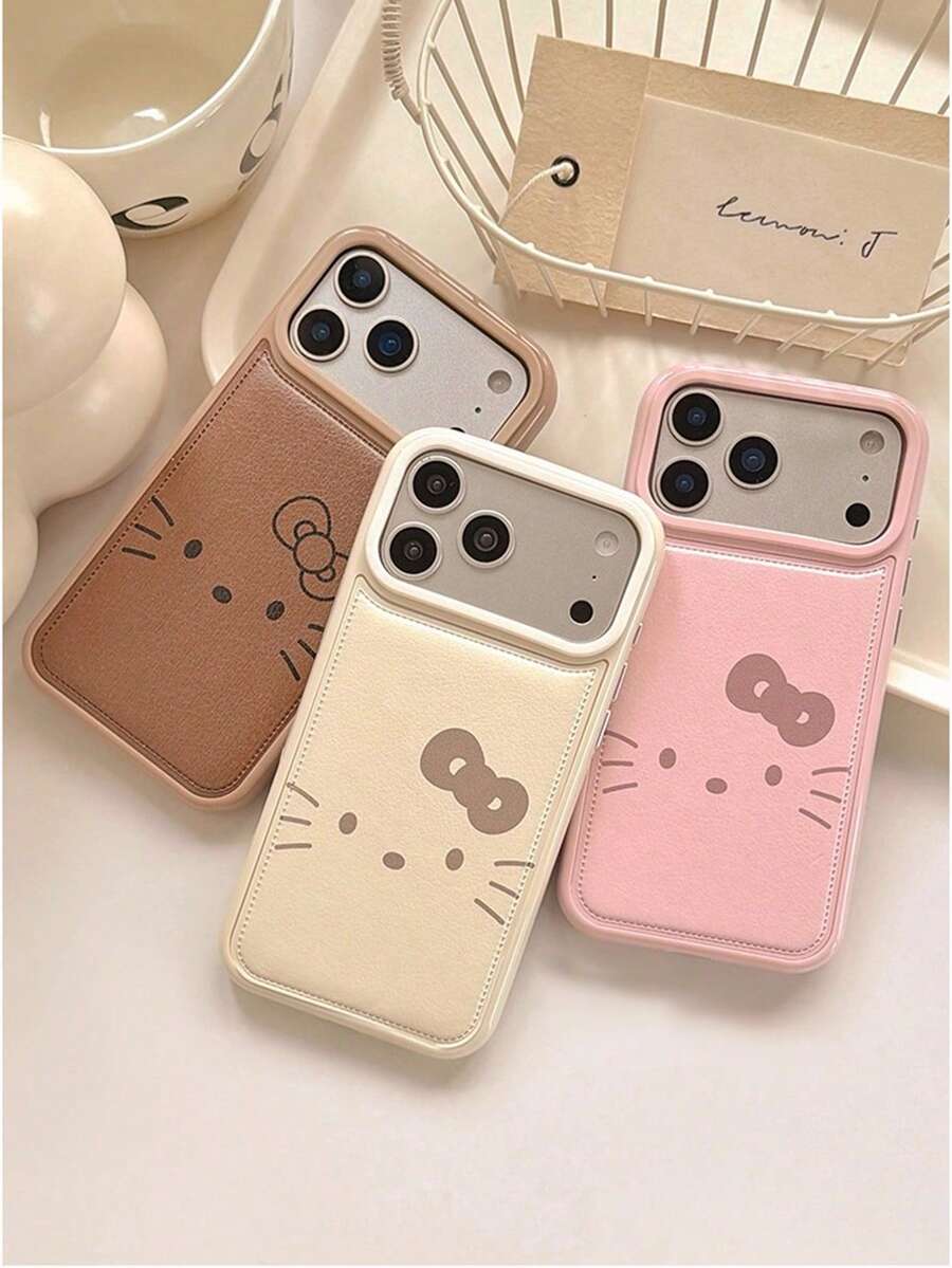 Sanrio 可爱卡通猫咪表情 Hello Kitty 蝴蝶结硅胶手机壳 - 兼容苹果 17/17 Air/17 Pro/17 Pro Max、16/16 Plus/16 Pro/16 Pro Max、15/15 Plus/15 Pro/15 Pro Max、14/14 Plus/14 Pro/14 Pro Max、13/13 Pro/13 Pro Max、12/12 Pro/12 Pro Max、11/11 Pro Max，防尘、高性价比、流行款，气泡纹理防摔保护套