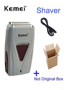 Kemei Electric Hair Trimmer For Men USB Rechargeable Shaver, KM-1931 & KM-3382 Shaver & Trimmer Set, Barber Beard Razor, Men's Daily Use Trimming & Shaving Machine, Holiday Xmas Gift , New Year Use For Men, Bald Head Shaver, Body Hair Trimmer - Light Grey - View 14