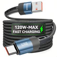 120W Max Fast Charging Cable USB-A To Type C Cable For S24 S23 Ultra S22 S21 USB C Cable For Honor Type C Cable Compatible With IPhone 15/16 - Multicolor - View 9