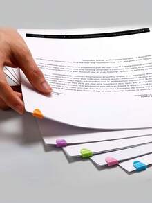 5/10/20pcs Plastic Mini Clips With Rounded Corners & Rounded Edges - Pastel & Vibrant Colors, Durable Labelled Page Markers, Bookmark & Binder Clips For School, Office, Home Organization - Smooth Surface For Writing, Labeling, Decoration - Ideal For Students, Teachers, Professionals - Back To School Supplies, Office Essentials - Multicolor - View 4