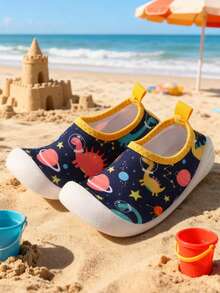 一双新款卡通儿童夏季水鞋，防滑防撞，沙滩河边划水鞋 - 藍色 - 查看 2