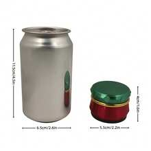 4-Layer Drum Herb Grinder With Pollen Catcher - Premium Aluminum Spice Grinder With Razor Sharp Teeth - For Herbs, Spices, Tobacco - 9 Colors & Rainbow Mix Set Available - Multicolor - View 3