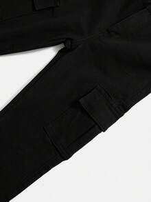 Young Boys' Fashionable Casual Skinny Jeans - Black - View 4