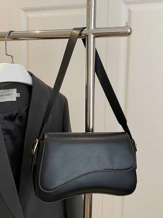 Solid Color PU Fashion New Underarm Bag Women's Shoulder Bag Everything Stylish Bag