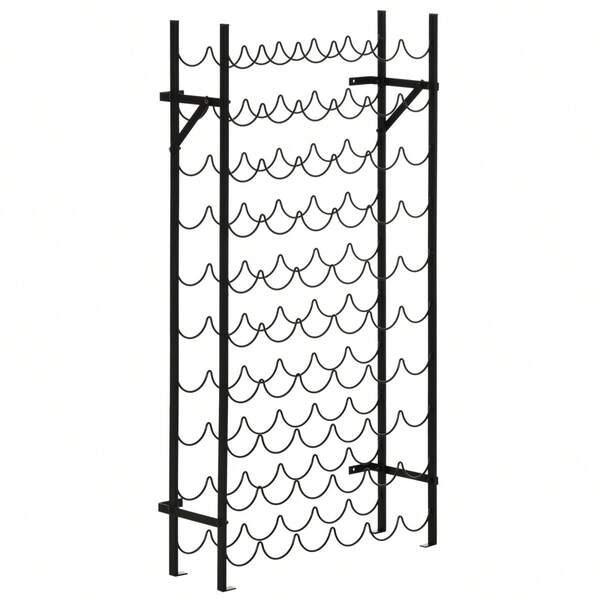 HOMCOM Wine Rack For 60 Bottles, Wall Mounted Metal Wine Rack, Elegant Black Wine Holder For Home