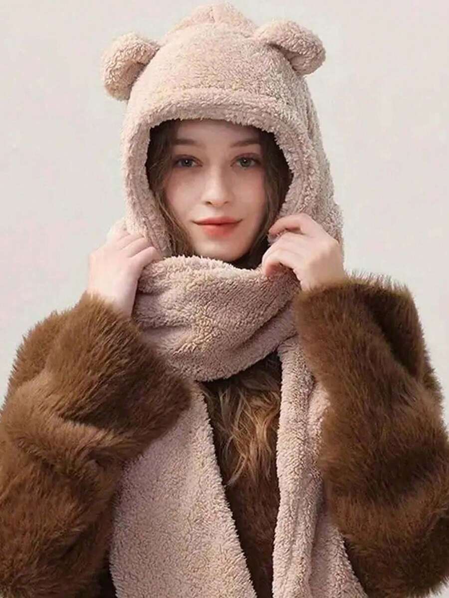 1 pieza Orejeras con diseño de oso lindo para mujer