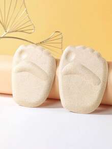 4片装前脚掌防滑吸汗硅胶半码鞋垫，适用于女士高跟鞋，防止疼痛，隐形凉鞋粘贴式鞋垫