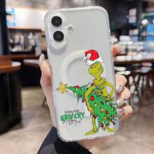 Funda para móvil con diseño del  en un árbol de Navidad, con el icónico  en un ambiente festivo. Compatible con teléfonos ,  17,  16 Pro Max,  15 Pro Max,  13 y  12. Fabricada en TPU resistente, ofrece una excelente protección contra golpes y caídas. El regalo perfecto para estas fiestas: ideal para familiares, amigos o cualquier persona que disfrute de una Navidad divertida y original. - transparente - Ver 5