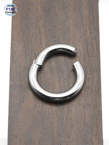 1 sztuka lekkich, kwalifikowanych ASTM F136 tytanowych kółek do nosa z zawiasami, do przegrody nosowej, chrząstki, helisy, Daith, Tragusa, Rook Conch, wargi, płatka ucha, kolczyk do przegrody nosowej dla kobiet i mężczyzn, biżuteria do ciała, duży rozmiar 10G, 8G, 6G, 8-19 mm